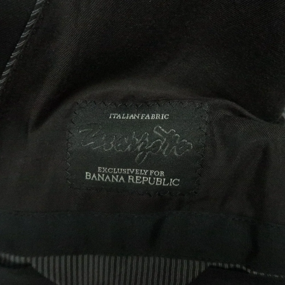 Banana Republic‎ Blazer Mens Black 42L Marzotto Wool Sport Coat Jacket